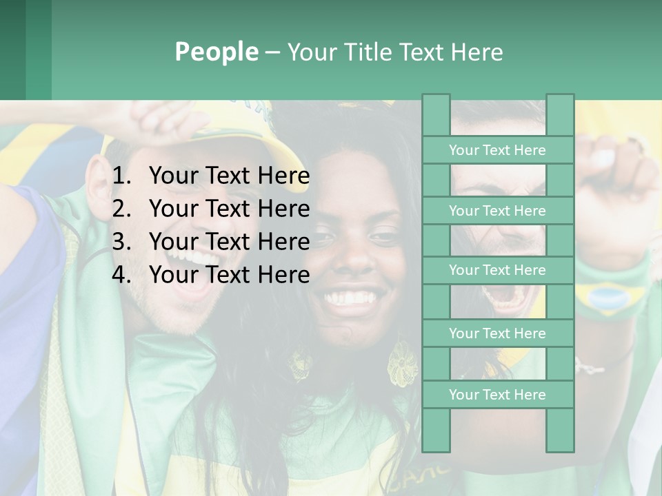 A Group Of People Are Posing For A Picture PowerPoint Template