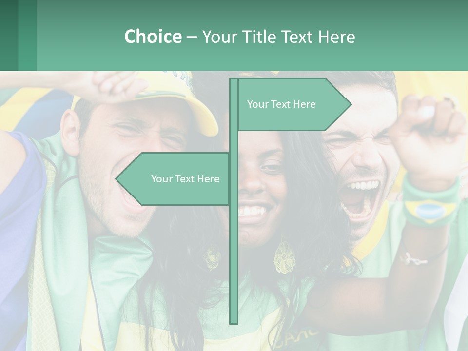 A Group Of People Are Posing For A Picture PowerPoint Template