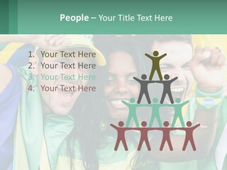 A Group Of People Are Posing For A Picture PowerPoint Template