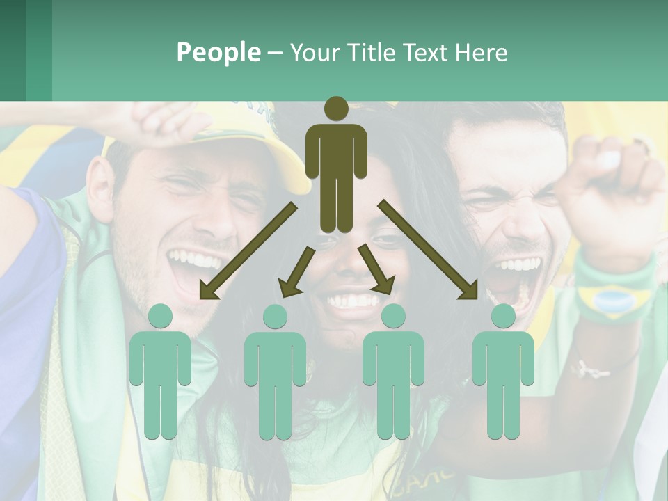 A Group Of People Are Posing For A Picture PowerPoint Template