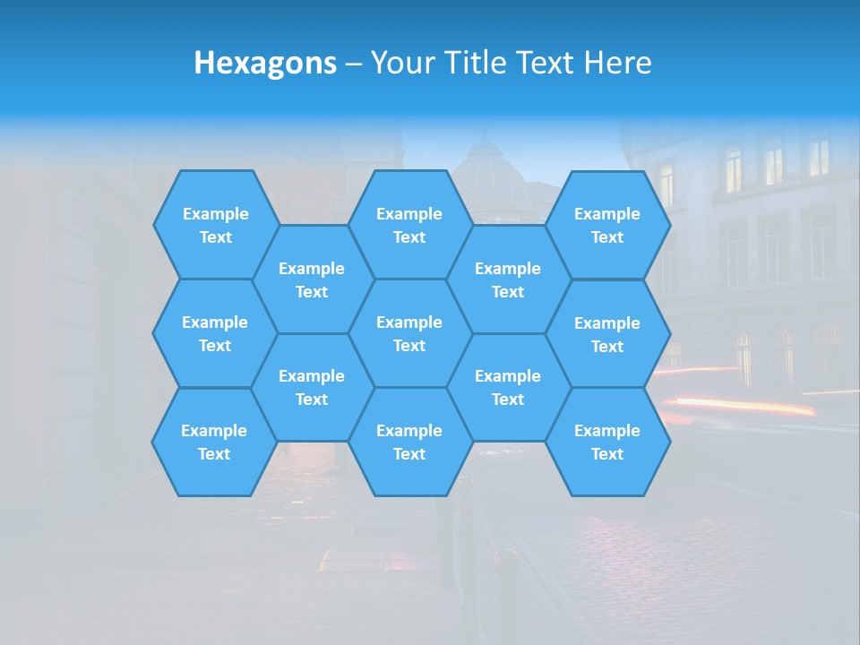 A Red Traffic Light On A City Street PowerPoint Template