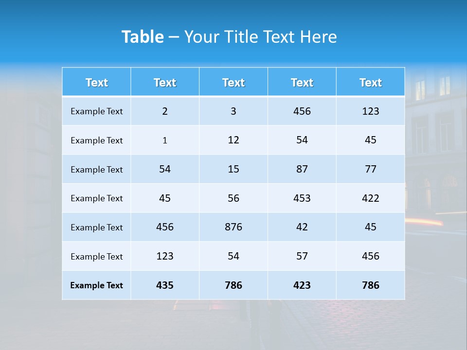 A Red Traffic Light On A City Street PowerPoint Template