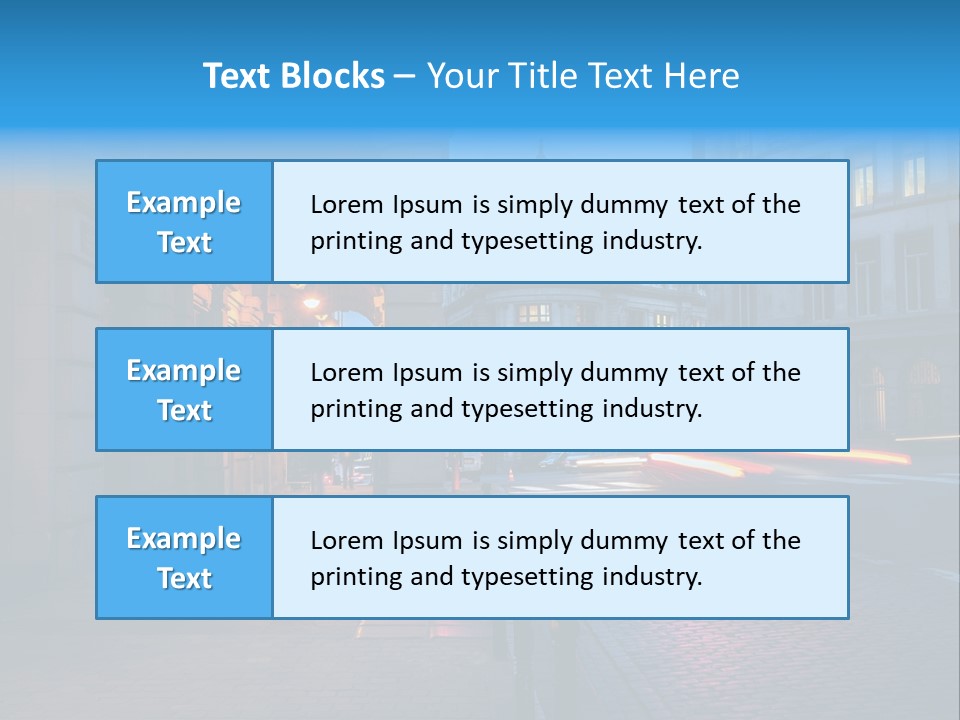 A Red Traffic Light On A City Street PowerPoint Template