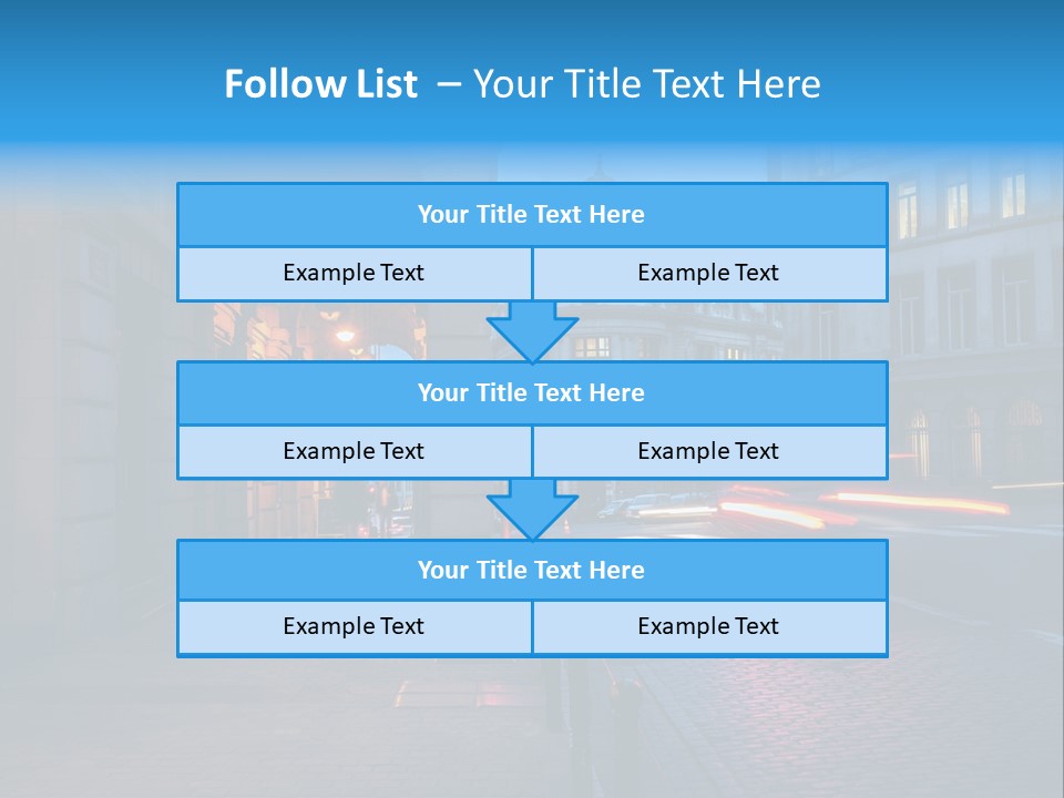 A Red Traffic Light On A City Street PowerPoint Template