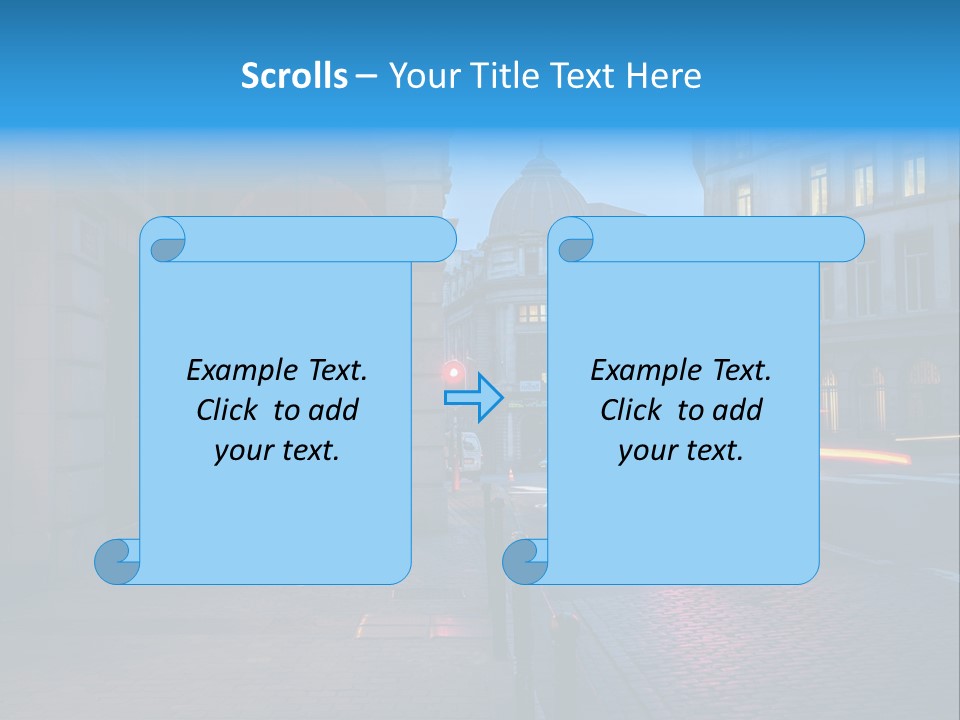 A Red Traffic Light On A City Street PowerPoint Template