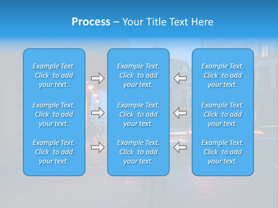 A Red Traffic Light On A City Street PowerPoint Template