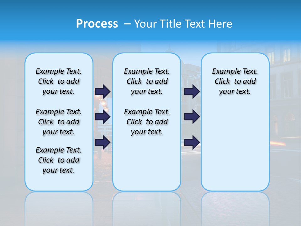 A Red Traffic Light On A City Street PowerPoint Template