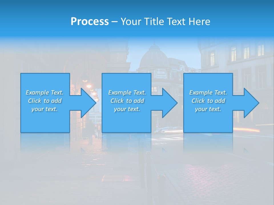 A Red Traffic Light On A City Street PowerPoint Template