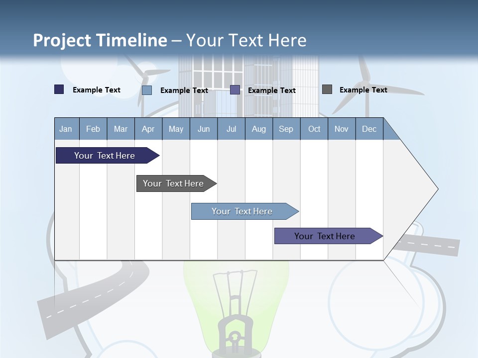 A Light Bulb On Top Of A Cloud With A City In The Background PowerPoint Template