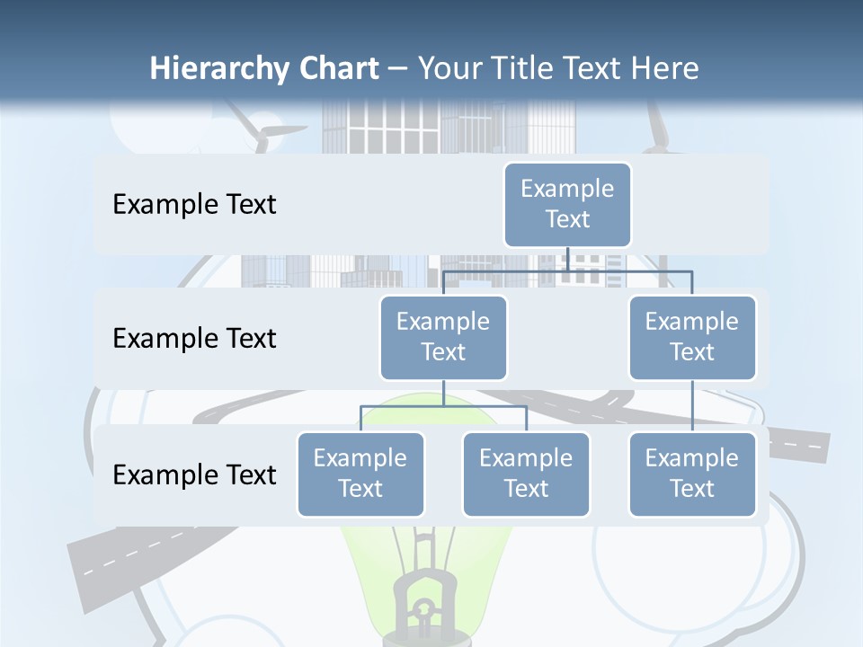 A Light Bulb On Top Of A Cloud With A City In The Background PowerPoint Template