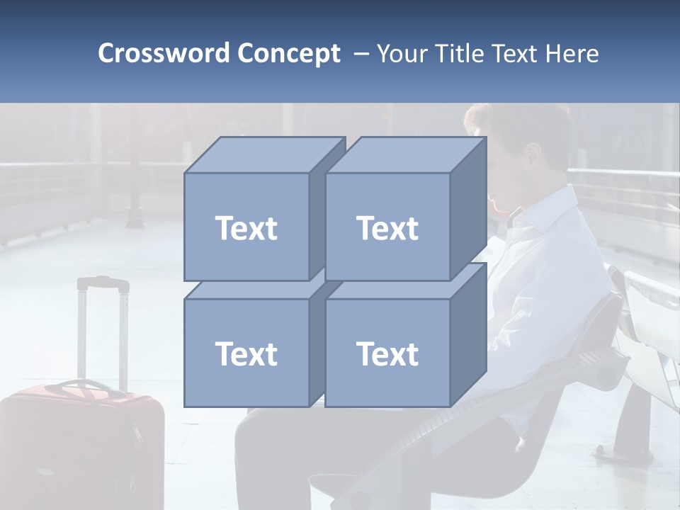 A Man Sitting On A Bench With A Laptop PowerPoint Template