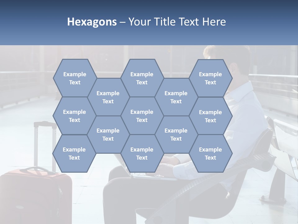 A Man Sitting On A Bench With A Laptop PowerPoint Template