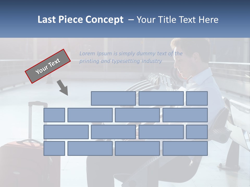 A Man Sitting On A Bench With A Laptop PowerPoint Template