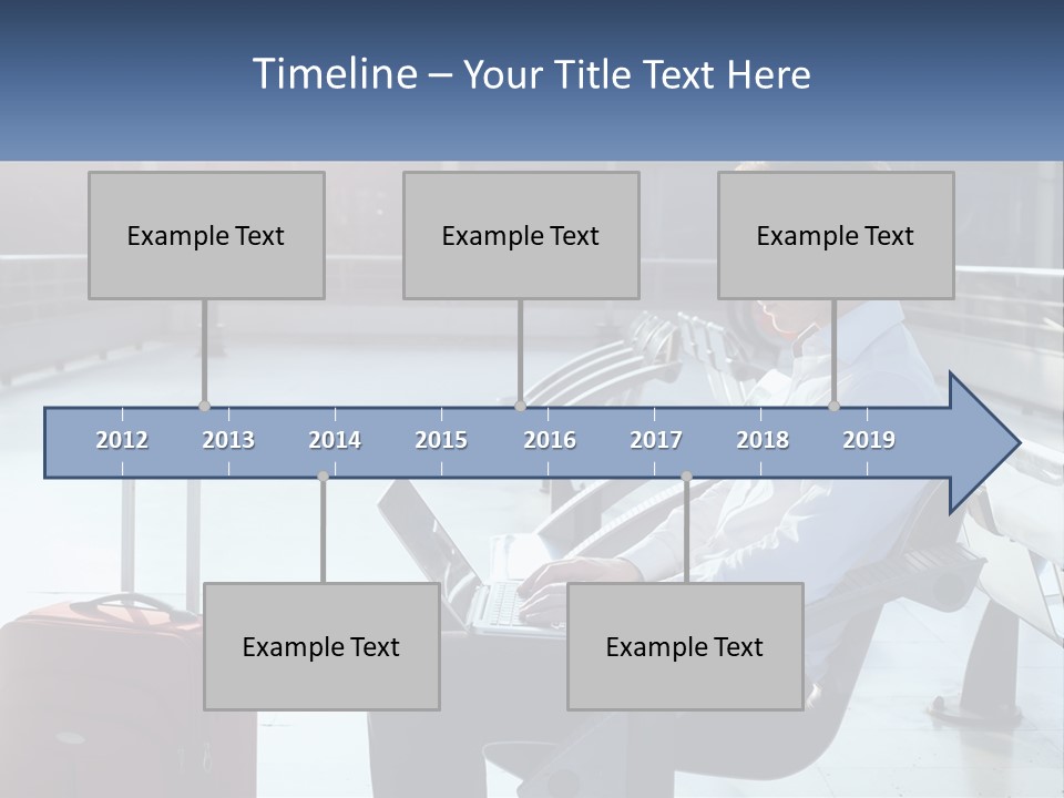 A Man Sitting On A Bench With A Laptop PowerPoint Template