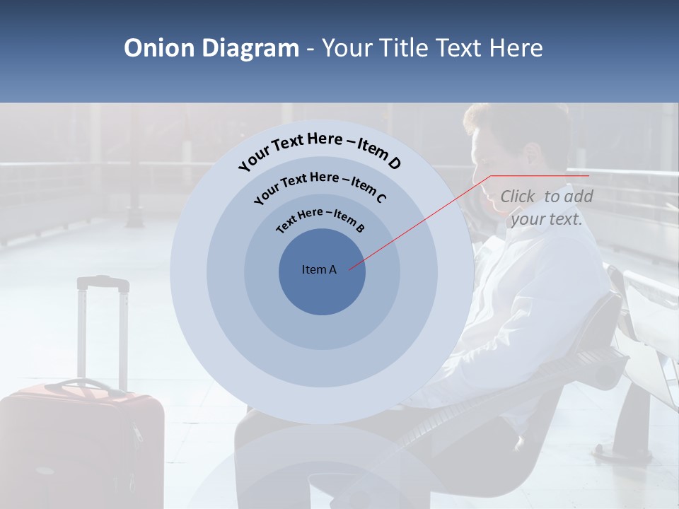 A Man Sitting On A Bench With A Laptop PowerPoint Template