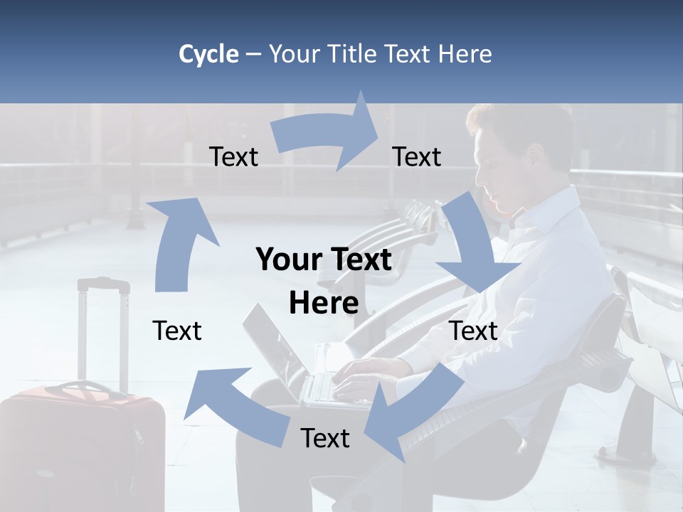 A Man Sitting On A Bench With A Laptop PowerPoint Template