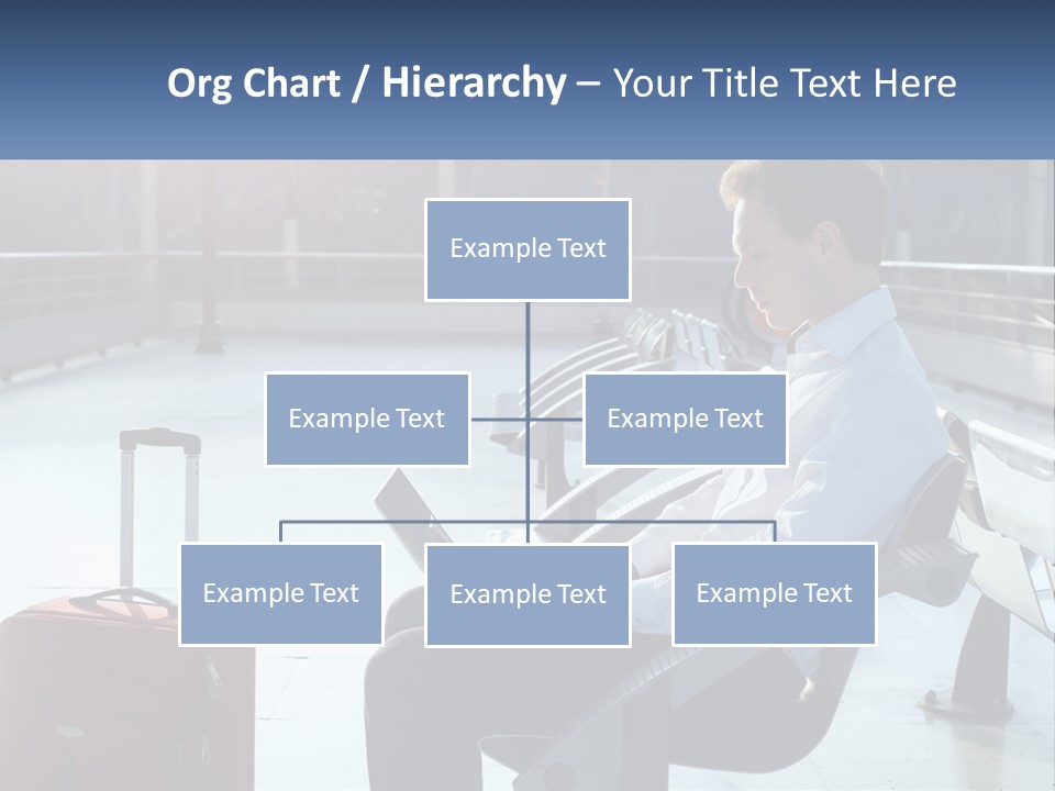 A Man Sitting On A Bench With A Laptop PowerPoint Template