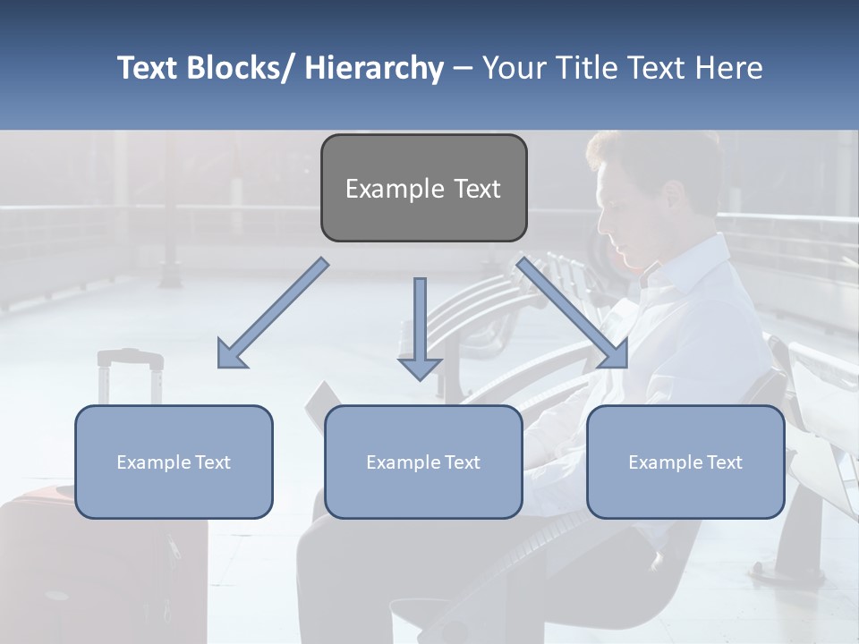 A Man Sitting On A Bench With A Laptop PowerPoint Template