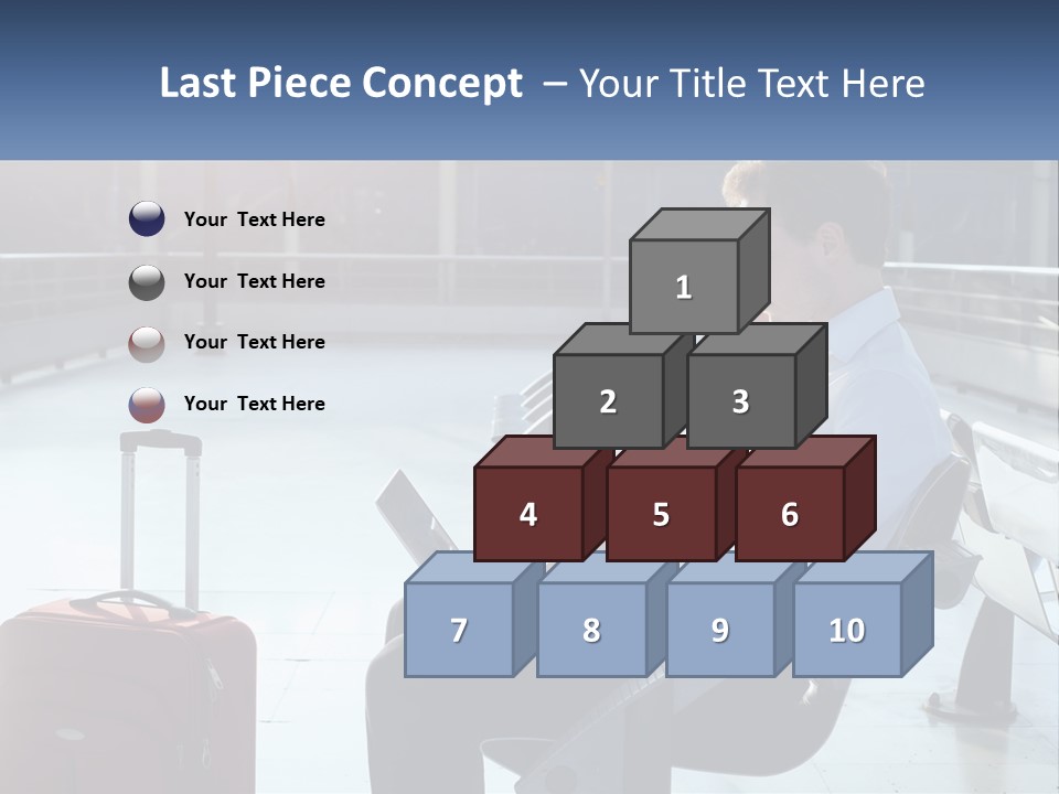 A Man Sitting On A Bench With A Laptop PowerPoint Template