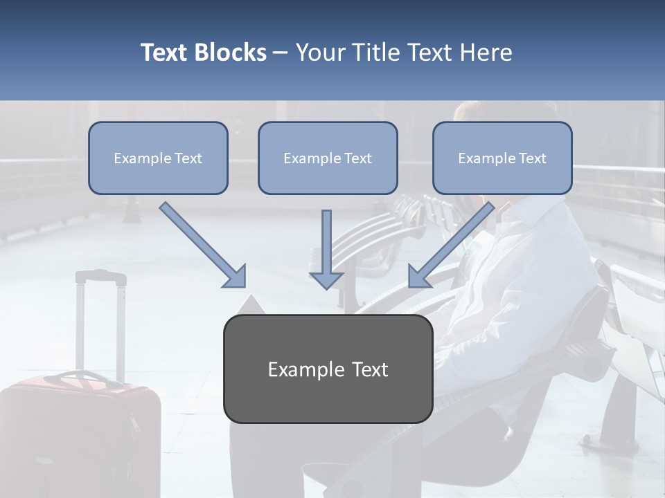 A Man Sitting On A Bench With A Laptop PowerPoint Template