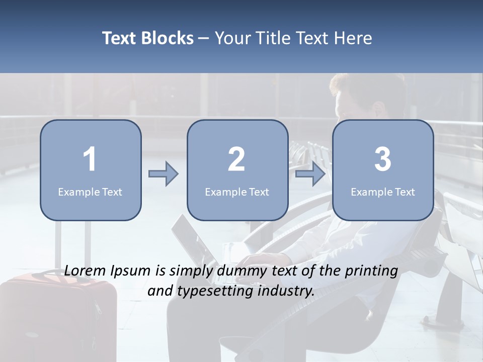 A Man Sitting On A Bench With A Laptop PowerPoint Template