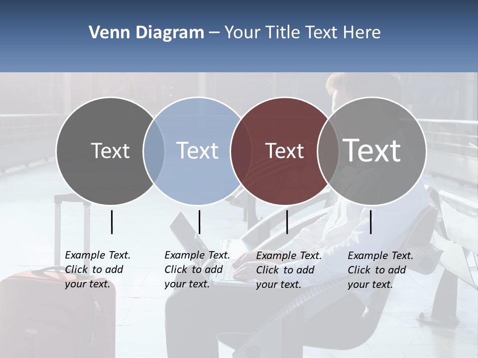 A Man Sitting On A Bench With A Laptop PowerPoint Template