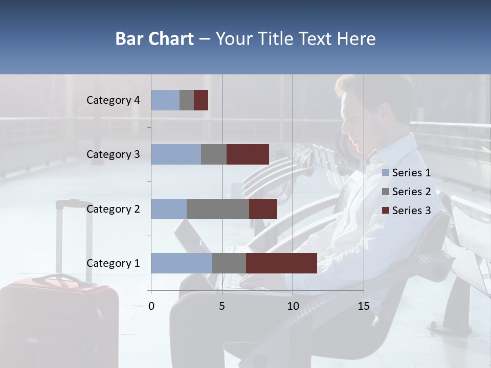A Man Sitting On A Bench With A Laptop PowerPoint Template