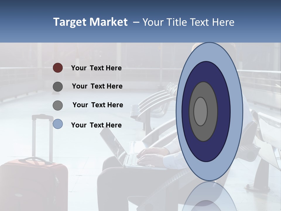 A Man Sitting On A Bench With A Laptop PowerPoint Template