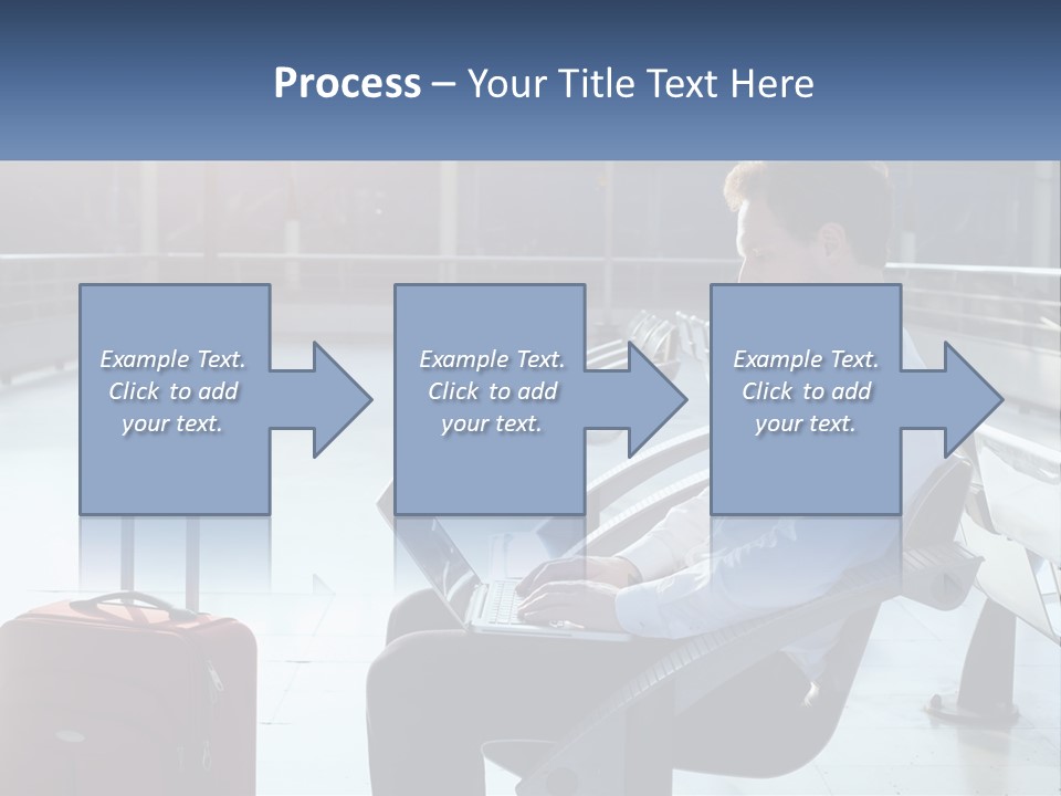 A Man Sitting On A Bench With A Laptop PowerPoint Template
