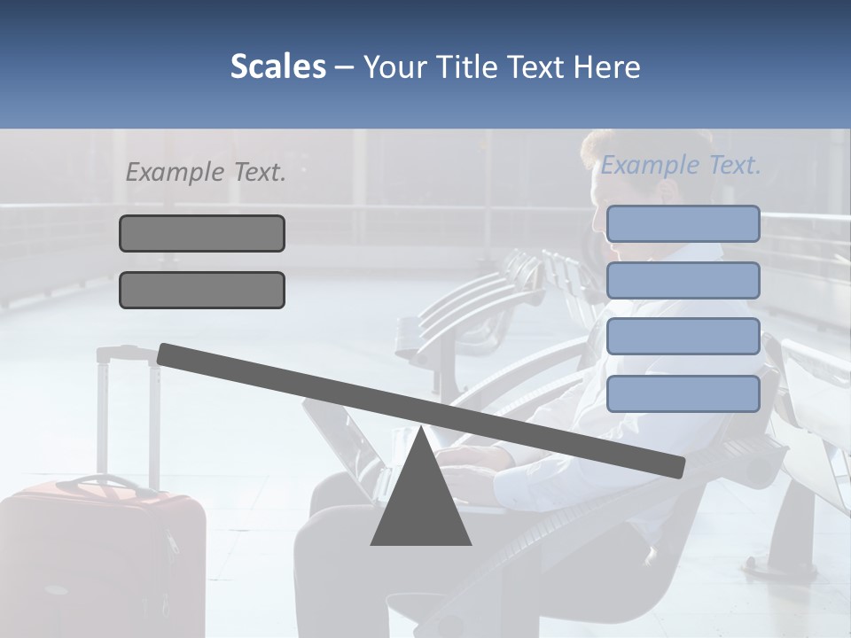 A Man Sitting On A Bench With A Laptop PowerPoint Template