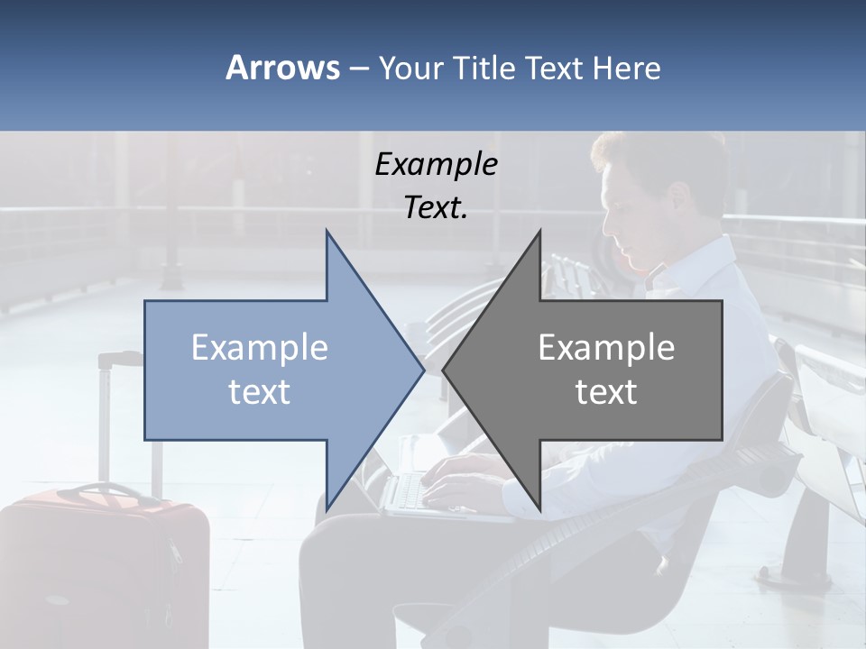 A Man Sitting On A Bench With A Laptop PowerPoint Template