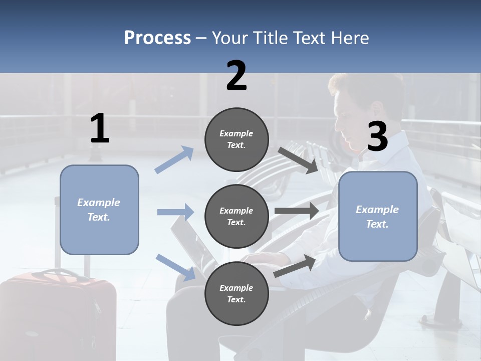 A Man Sitting On A Bench With A Laptop PowerPoint Template