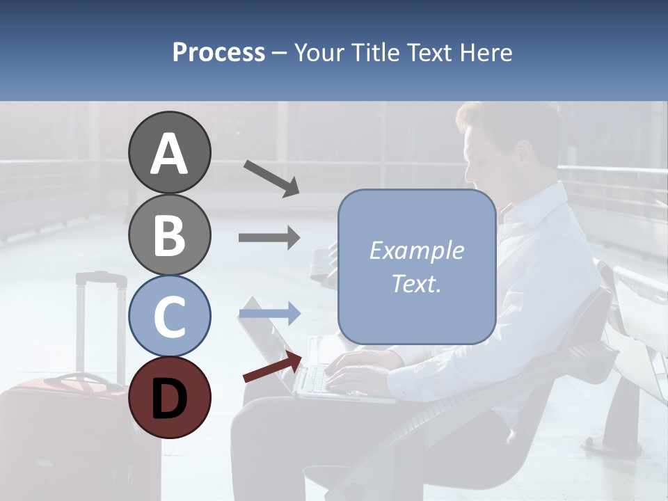 A Man Sitting On A Bench With A Laptop PowerPoint Template