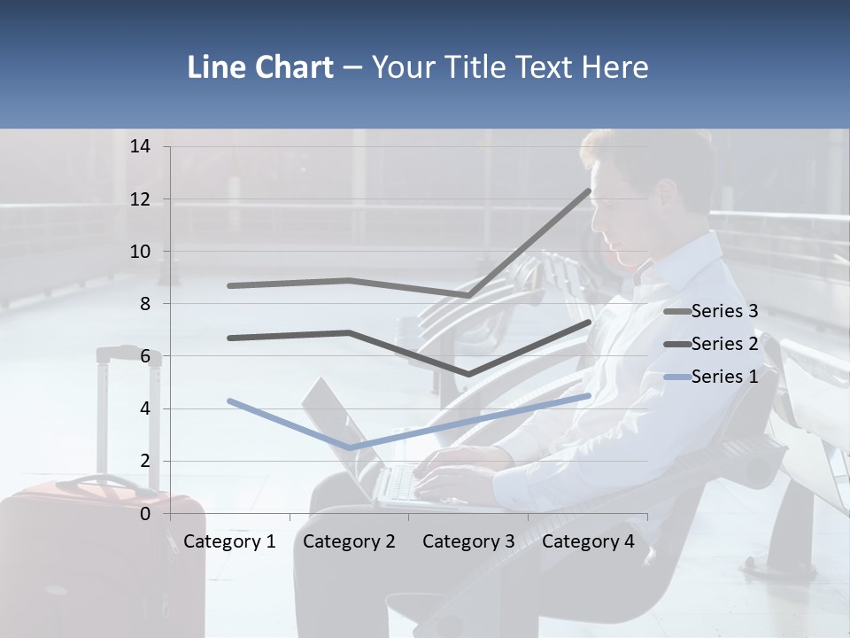 A Man Sitting On A Bench With A Laptop PowerPoint Template