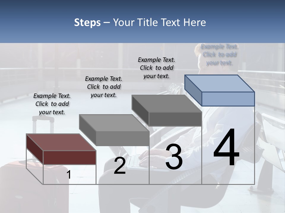 A Man Sitting On A Bench With A Laptop PowerPoint Template