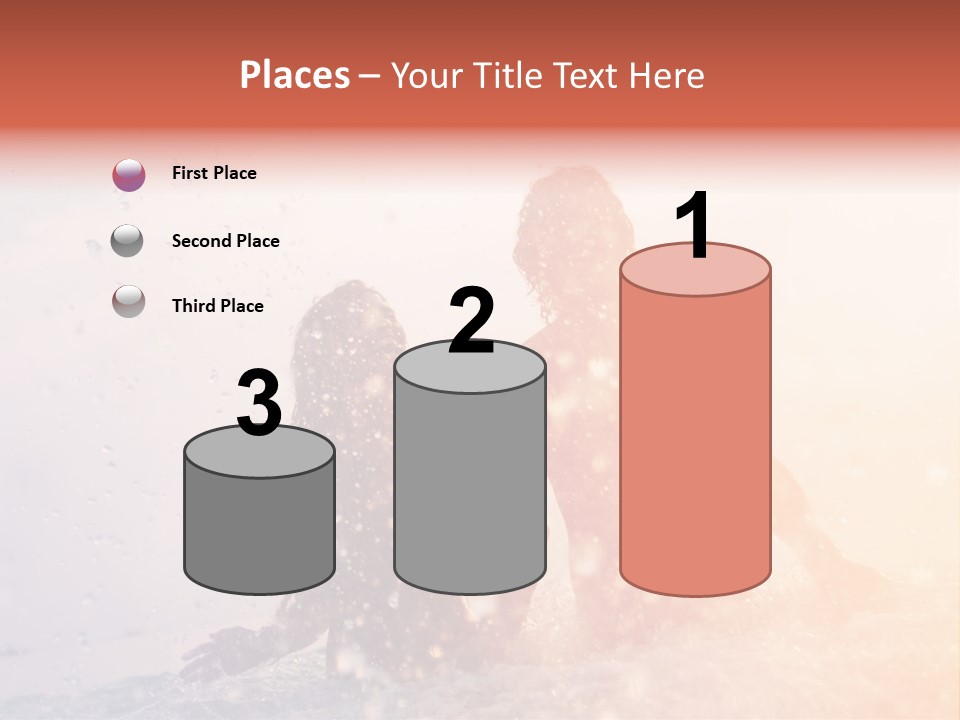 Two People Sitting On A Surfboard In The Water PowerPoint Template