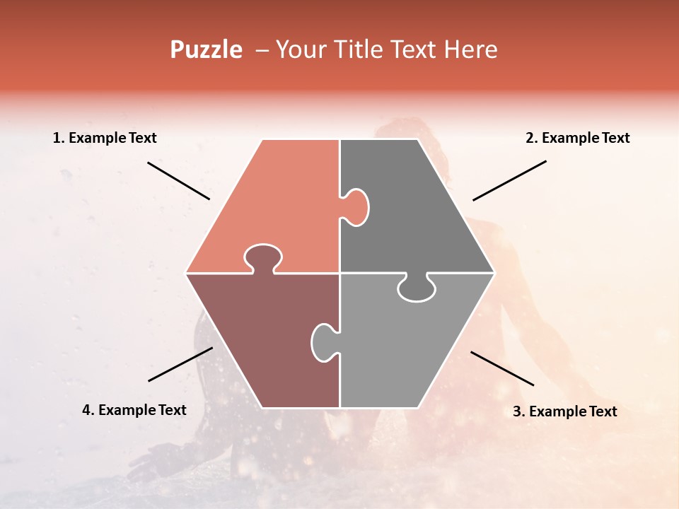 Two People Sitting On A Surfboard In The Water PowerPoint Template