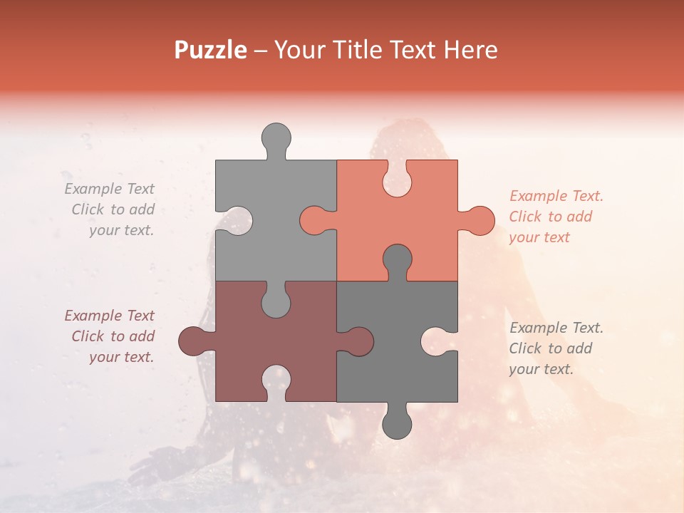 Two People Sitting On A Surfboard In The Water PowerPoint Template