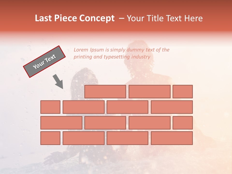 Two People Sitting On A Surfboard In The Water PowerPoint Template