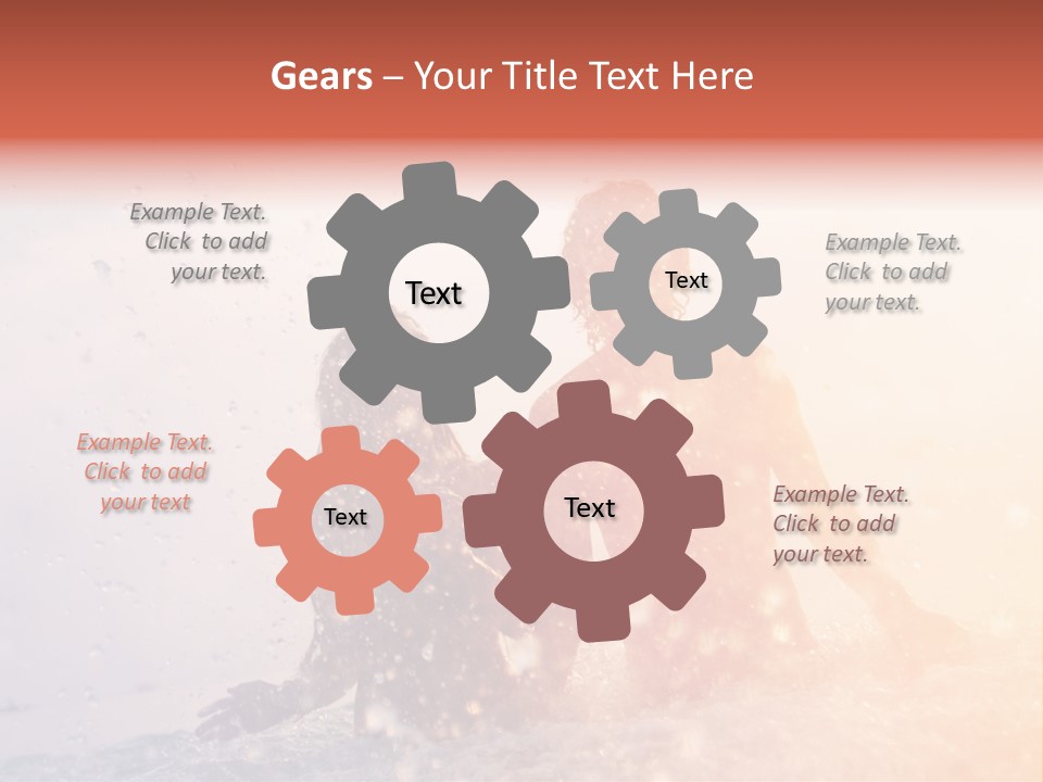 Two People Sitting On A Surfboard In The Water PowerPoint Template