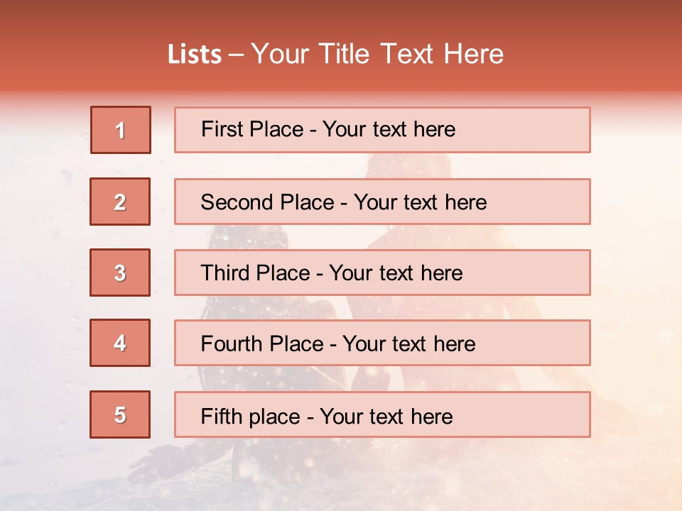 Two People Sitting On A Surfboard In The Water PowerPoint Template