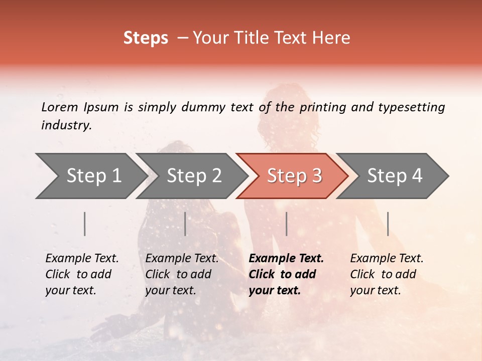 Two People Sitting On A Surfboard In The Water PowerPoint Template