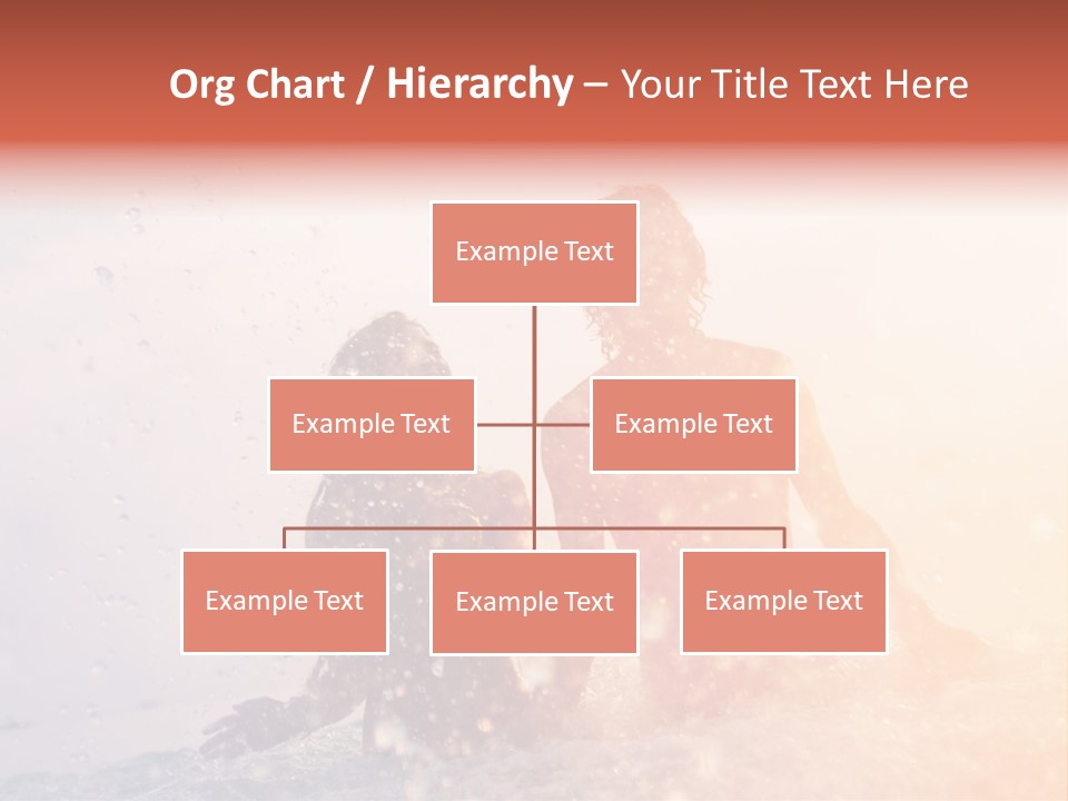 Two People Sitting On A Surfboard In The Water PowerPoint Template