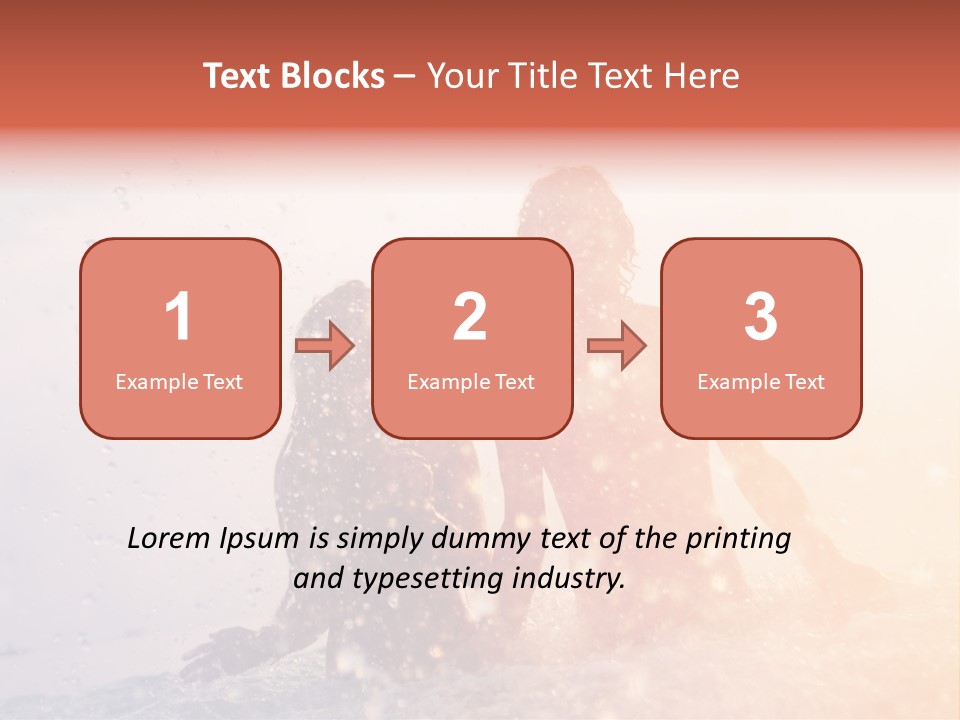 Two People Sitting On A Surfboard In The Water PowerPoint Template