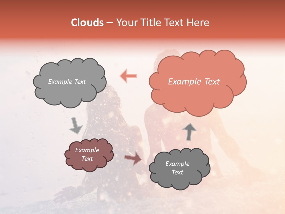 Two People Sitting On A Surfboard In The Water PowerPoint Template