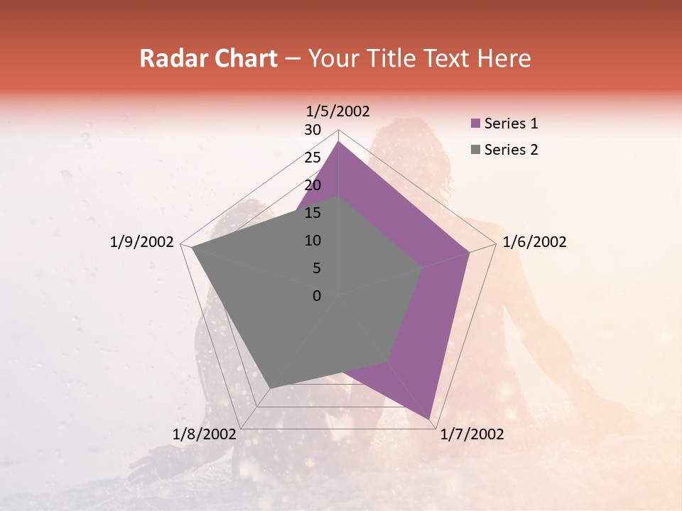 Two People Sitting On A Surfboard In The Water PowerPoint Template