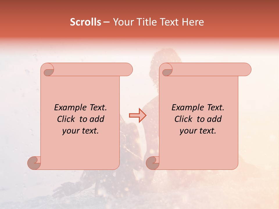 Two People Sitting On A Surfboard In The Water PowerPoint Template