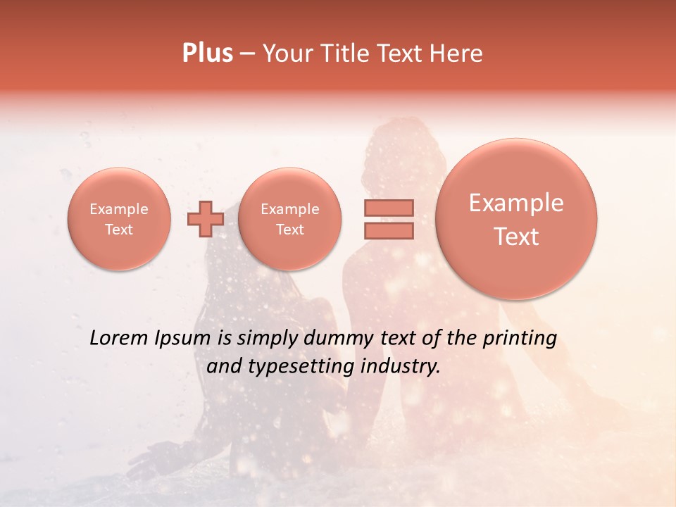 Two People Sitting On A Surfboard In The Water PowerPoint Template