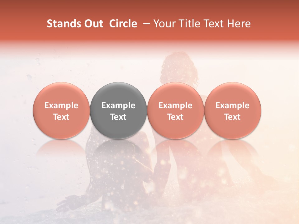 Two People Sitting On A Surfboard In The Water PowerPoint Template