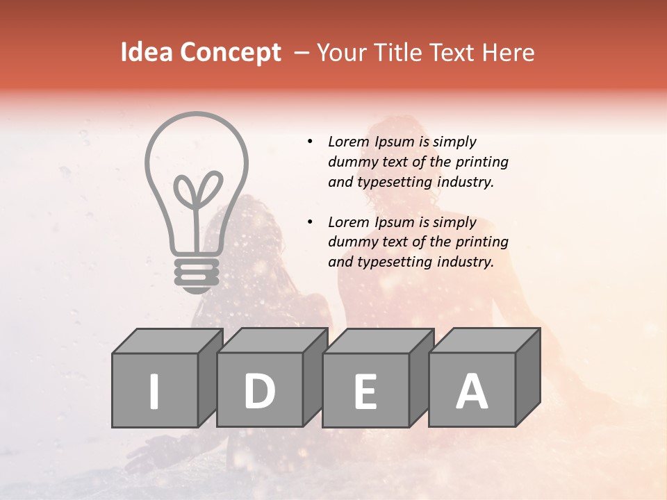 Two People Sitting On A Surfboard In The Water PowerPoint Template